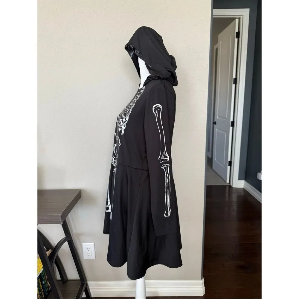 Spirit Halloween Hooded Skeleton Dress Costume XL